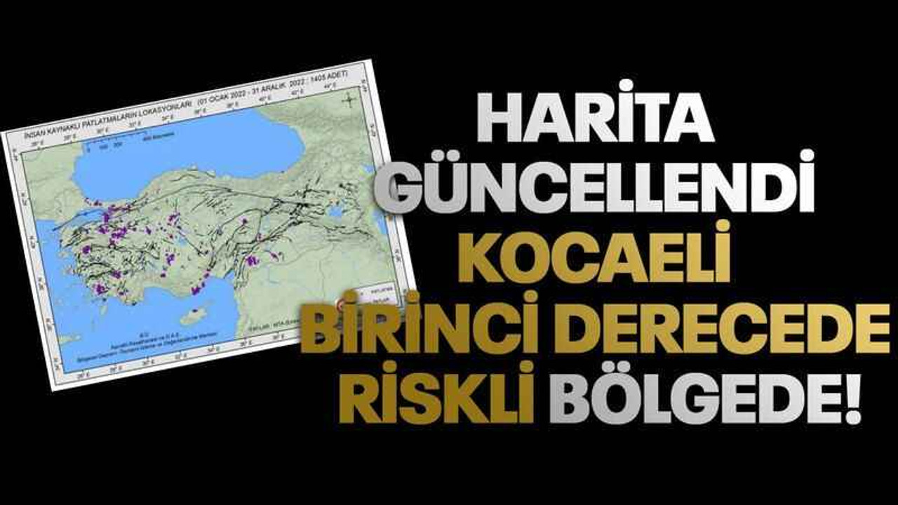 Harita güncellendi Kocaeli birinci derecede riskli bölgede!